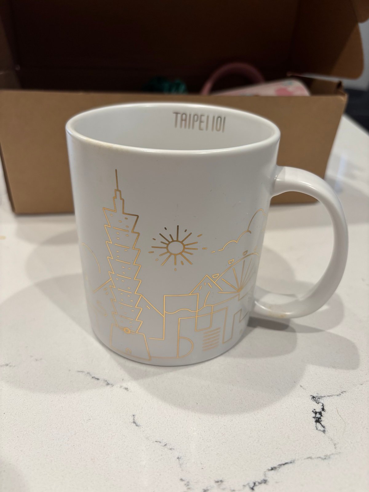 Starbucks Mug 14 oz You Are Here Collection Taipei 101 SKU #3086240 White