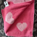 Bella Lux Reversible Valentine’s Heart Pink Throw