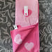 Bella Lux Reversible Valentine’s Heart Pink Throw