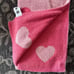 Bella Lux Reversible Valentine’s Heart Pink Throw