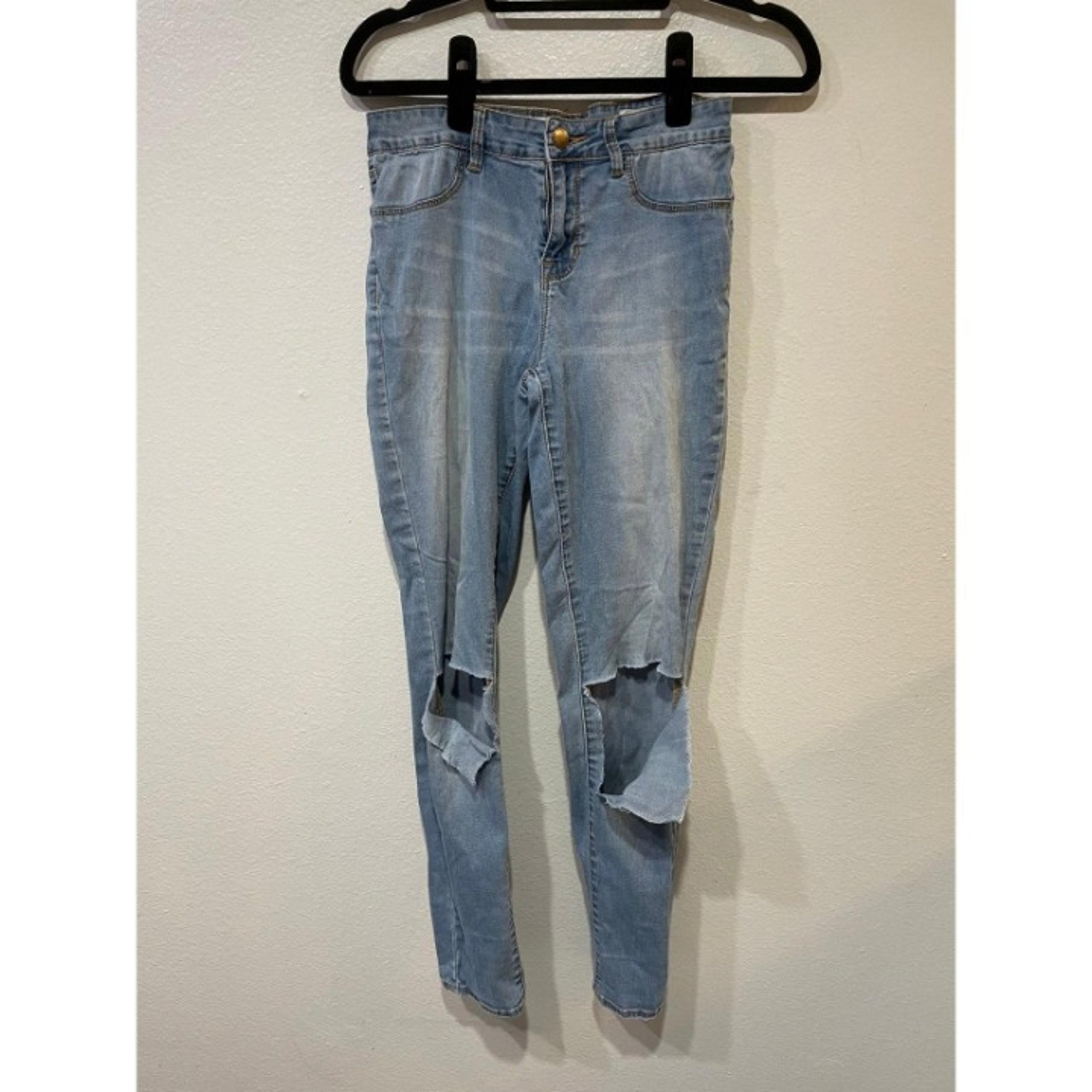 Bullhead PacSun Mid Rise 27W Ripped Denim Jeggings