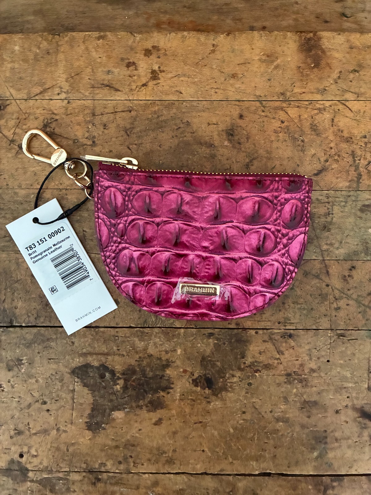 Brahmin Britt Pomegranate Melbourne Leather Coin Wallet---NWT