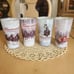 Vintage Budweiser Clydesdale frosted glasses set of 4