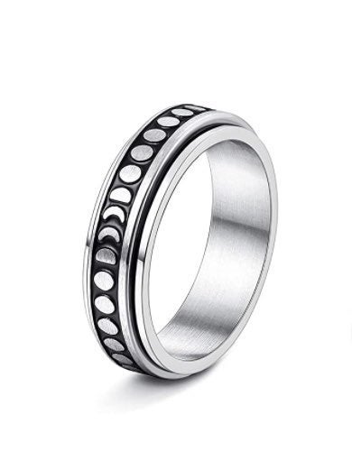 New Ring! Fashion Spinner Ring Stainless Steel Ring for Men/Women - w/Gift Box