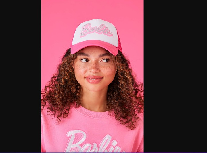 NEW! SOLD OUT! Barbie x Forever 21 | Rhinestone Barbie Trucker Cap