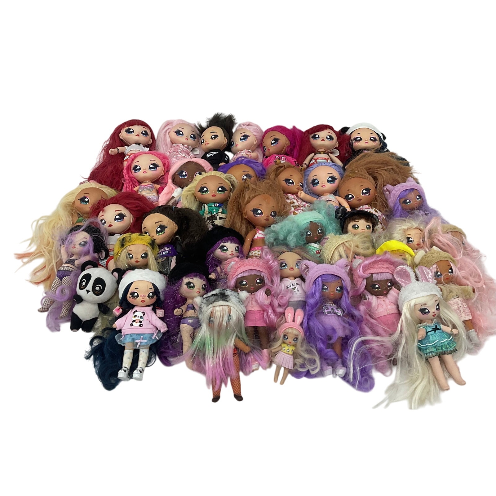 Preowned 20 lbs Na! Na! Na! Surprise & Others Fashion Dolls Toys Figures LOT