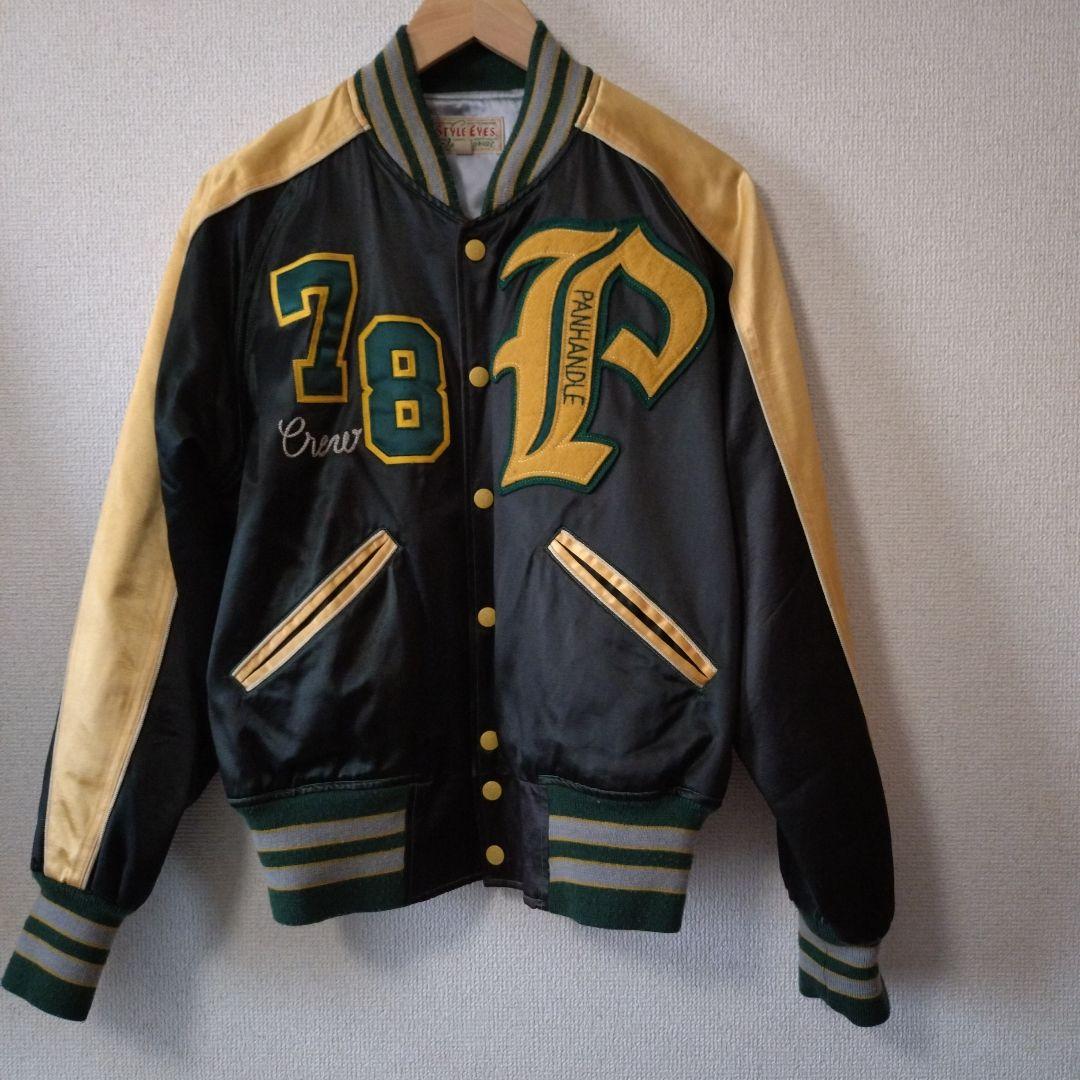 STYLE EYES Satin Baseball Jacket, Size 38