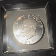 Mint 1971 Ike Dollar Type 2 - S Silver - **ERROR FG DOUBLED*(GEM)