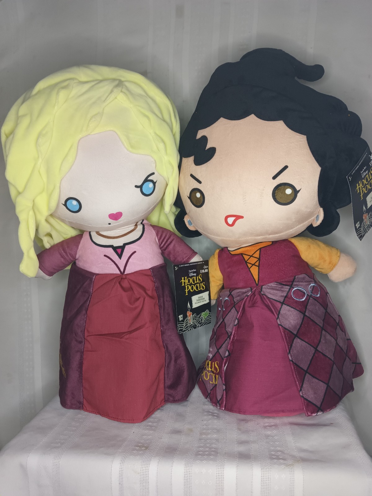 Disney Hocus Pocus Sarah And Mary Sanderson Halloween Door Greeter 21 Plush