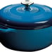 Lodge 6 Quart Enameled Cast Iron Dutch Oven with Lid Dual Handles – Blue