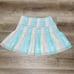 LoveShackFancy Women’s Camilla Mini Skirt Rainbow Striped Ruffled Trim Sz L
