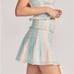 LoveShackFancy Women’s Camilla Mini Skirt Rainbow Striped Ruffled Trim Sz L