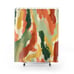 Paint Brush strokes Shower Curtains, Abstract Art Bathroom Decor, Modern