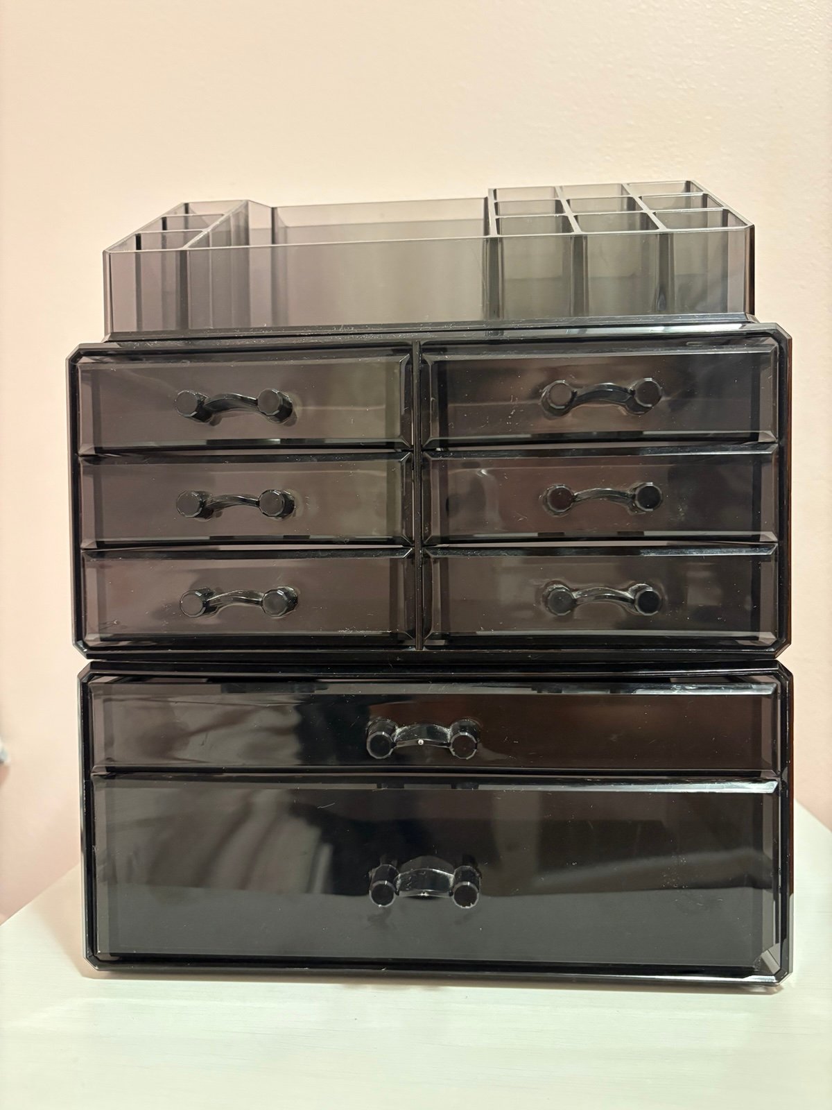 Black Acrylic Makeup Organizer