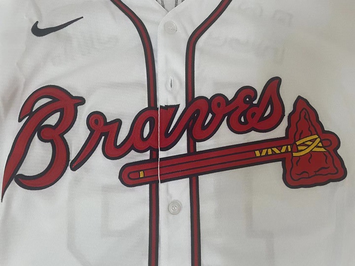 Jersey Men's Atlanta Braves Ronald Acuna Jr. White Home Jersey size ：XL