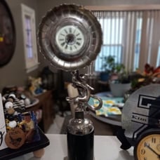 Figural Mantel Marble Clock