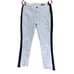 Pam & Gela Uniform Side Stripe Step Hem Pant in White and Blue Women’s Size 28