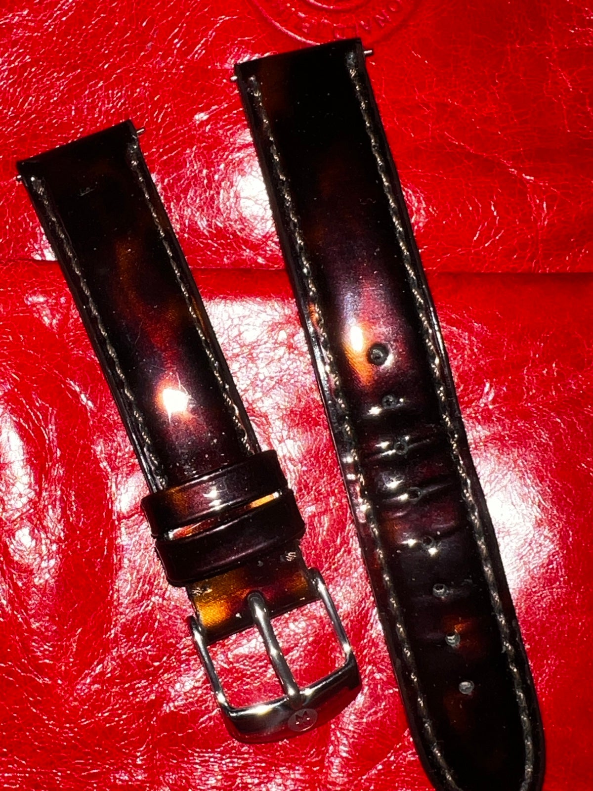 michele watch red band