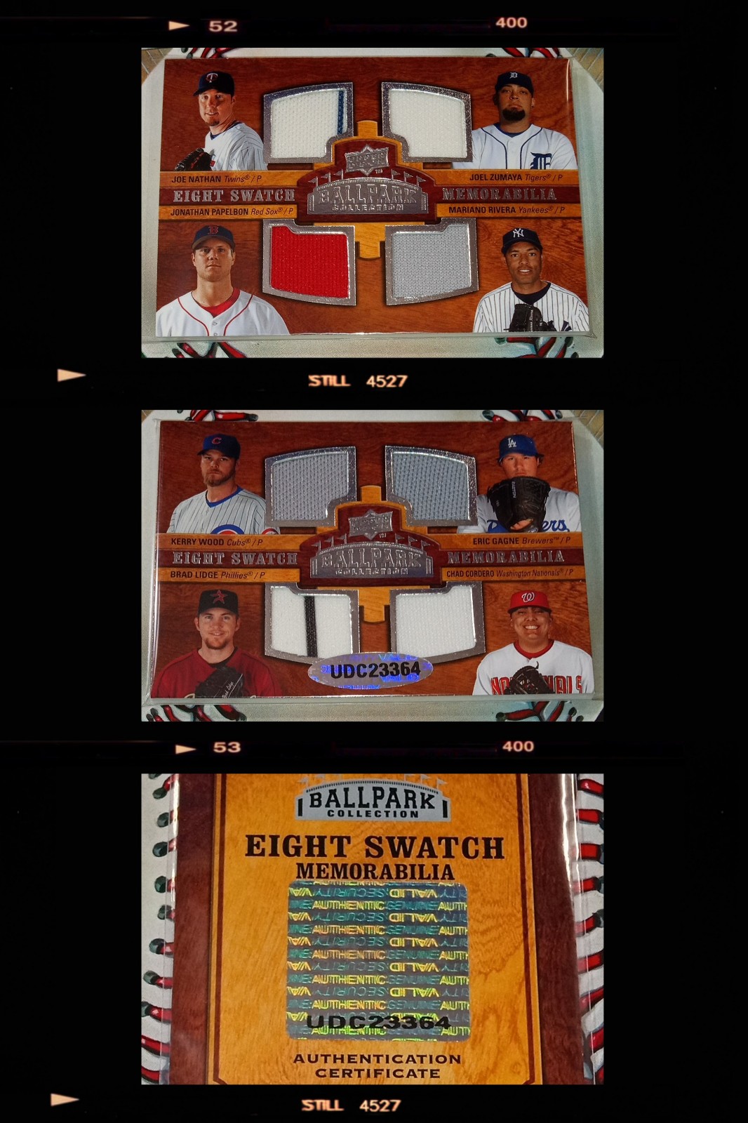Upper Deck Ballpark Collection Eight Swatch Card