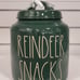 Rae Dunn 2021 REINDEER SNACKS canister