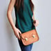 Brown leather Messenger Bag Crossbody bag