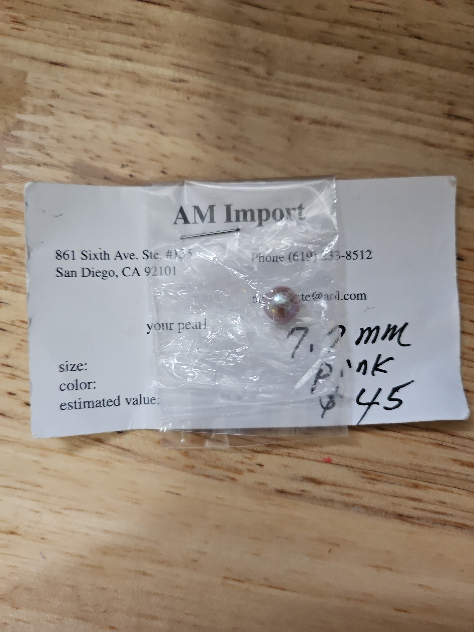 Pink pearl 7.7mm