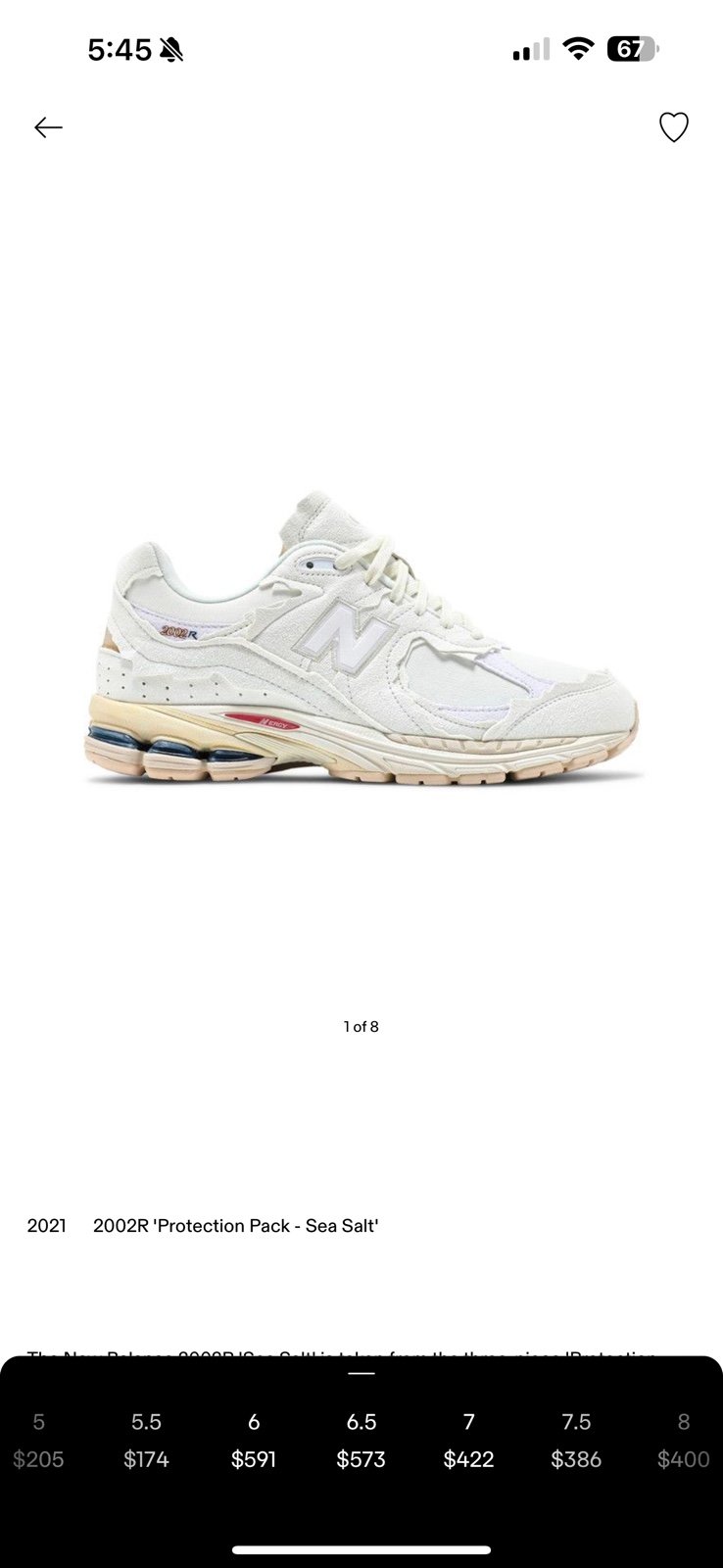 New balance 2002R protection pack sea salt