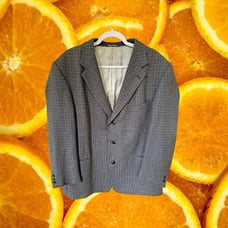 Perry Ellis Portfolio Tan and Black Suit Jacket Size 46R