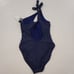 NEW Trina Turk Womens Size 10 High Neck One Piece Swimsuit Navy MSRP 162