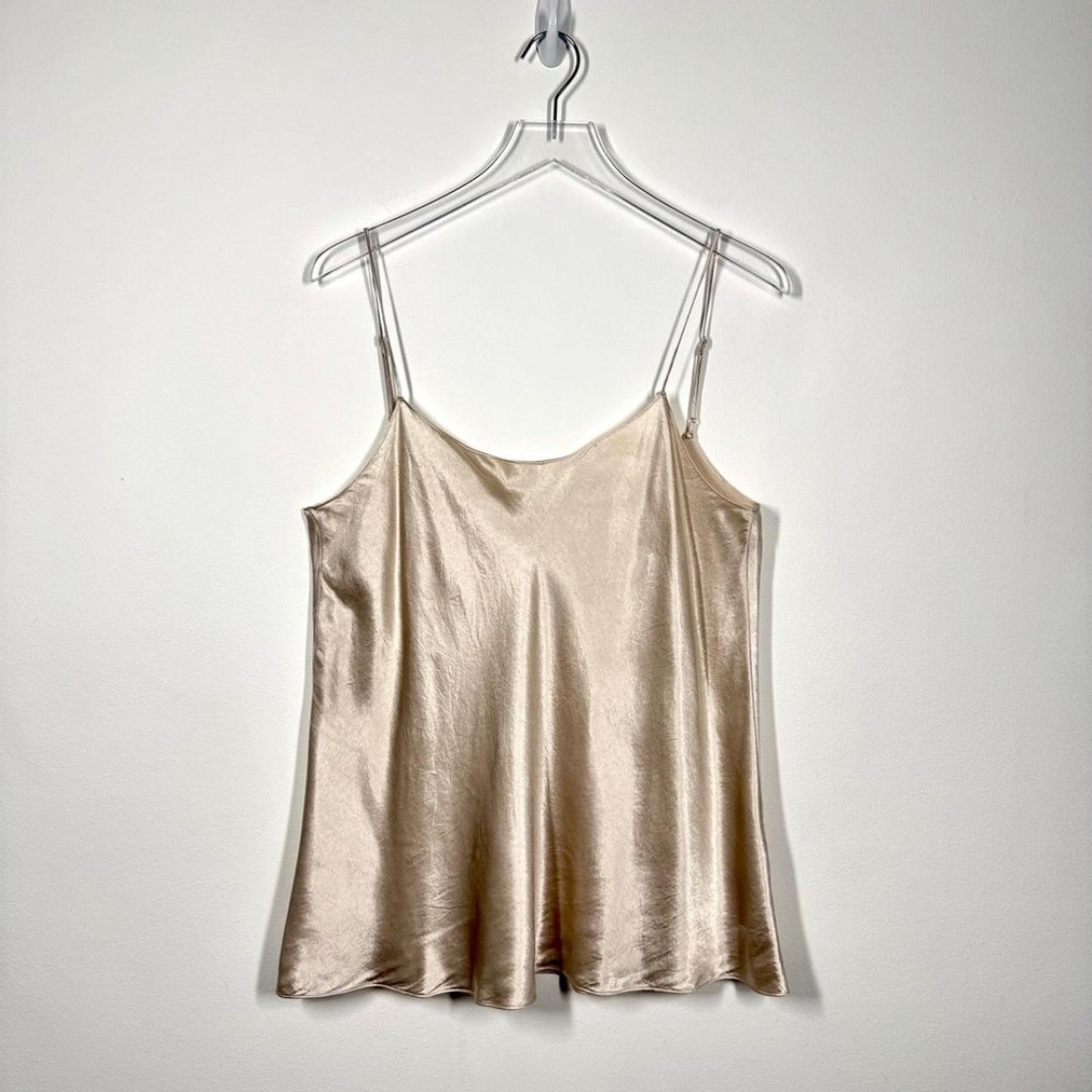 Vince Women's Size Extra Large XL Metallic Gold Spaghetti Strap Camisole Top