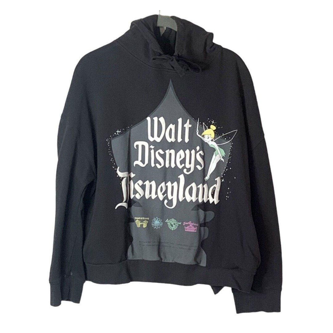 Disneyland Tinkerbell Hoodie Womens Size Small Animation Studios Dark Grey