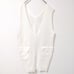 Earth Music & Ecology White V-Neck Knit Vest with Pocket