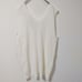 Earth Music & Ecology White V-Neck Knit Vest with Pocket