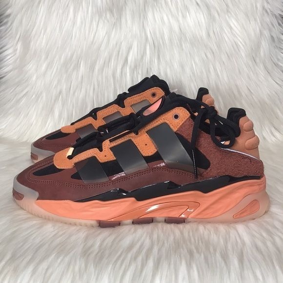 Adidas Originals Niteball Hazy Copper/Black-Acid Orange Shoes FX7642 - Men 8.5