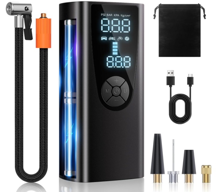 Portable Tire Inflator with 20,000mAh Battery and LED Display