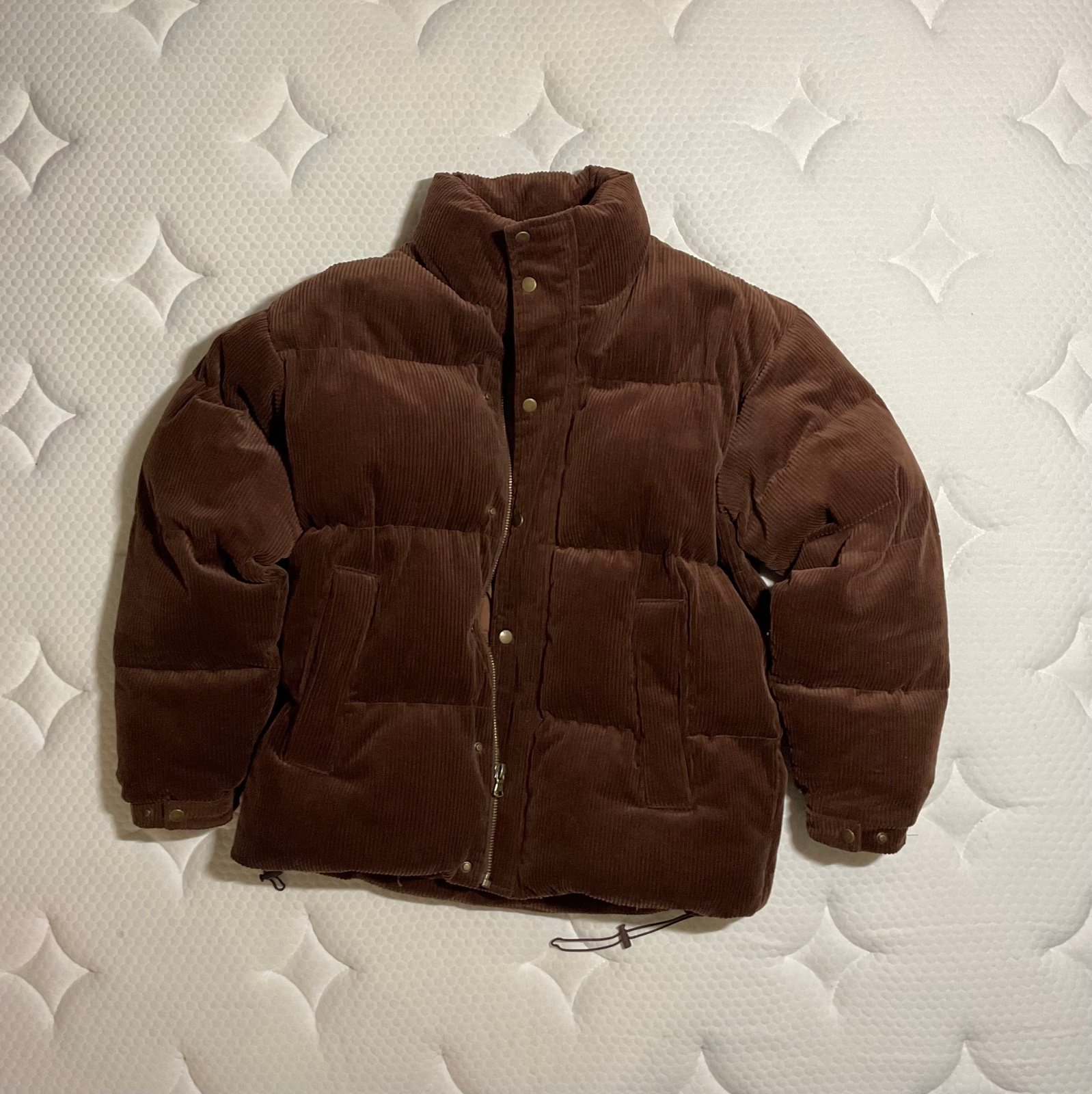 Brown Corduroy Puffer Jacket