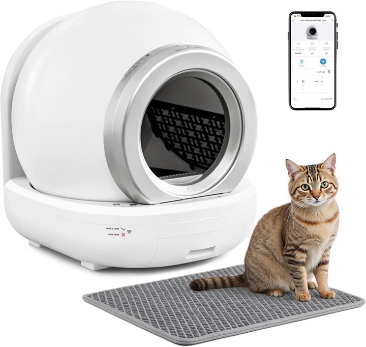 Self Cleaning Cat Litter Box Automatic Litter Box For Multiple Cats RealScooper