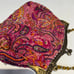 Christiana Luxurious vintage pure silk Clutch with Chain Handle and kiss lock