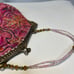 Christiana Luxurious vintage pure silk Clutch with Chain Handle and kiss lock