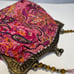 Christiana Luxurious vintage pure silk Clutch with Chain Handle and kiss lock