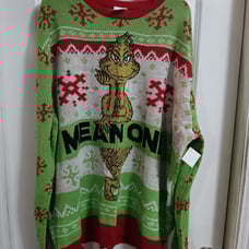 The grinch knit sweater/stocking