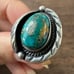 Vintage Native Gem Quality Turquoise Ring 925 Sterling Silver