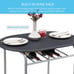 NEW 3 Piece Wood Round Table & Chair Set with Wine Storage Rack, Black