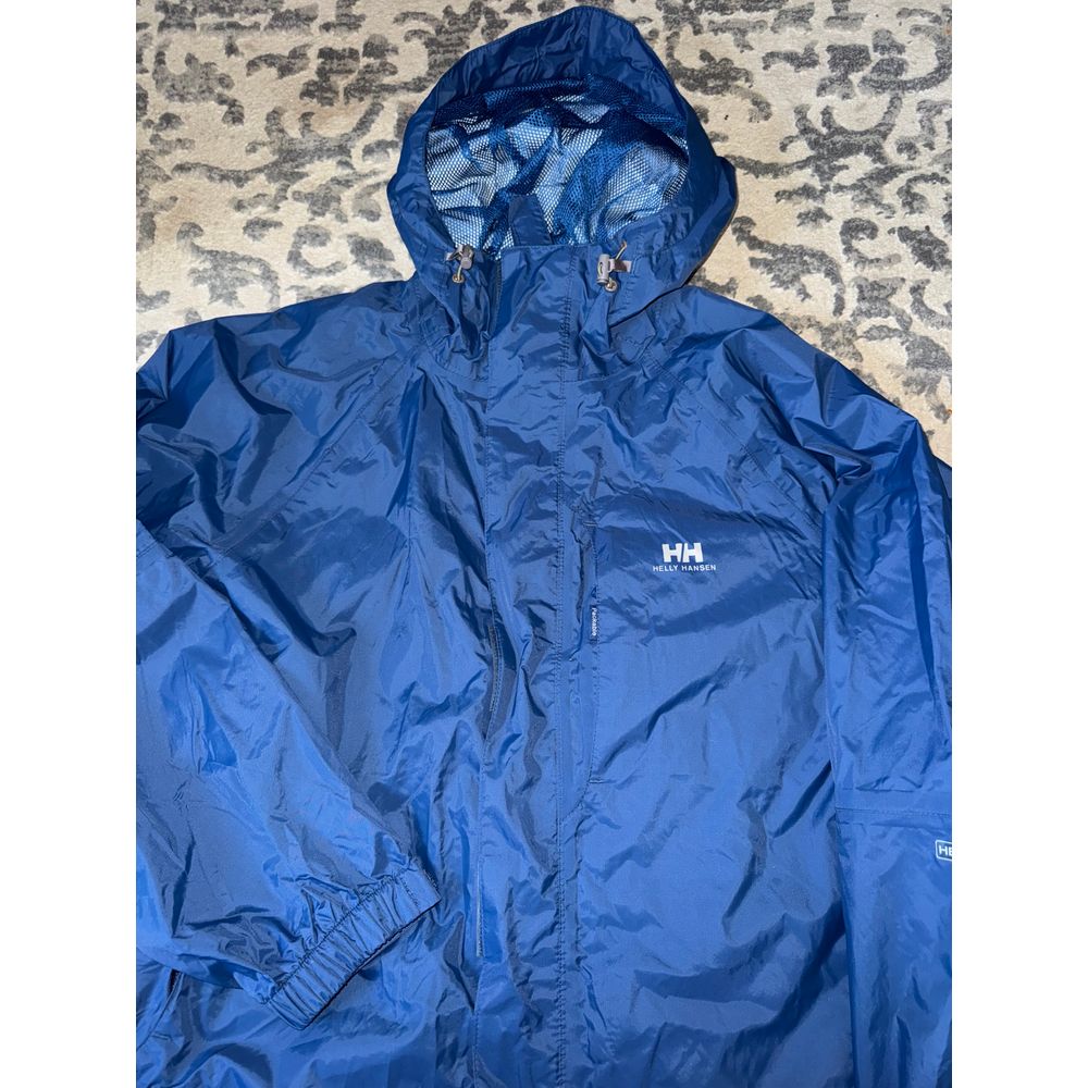 Helly Hansen men's waterproof, packable blue jacket size XS