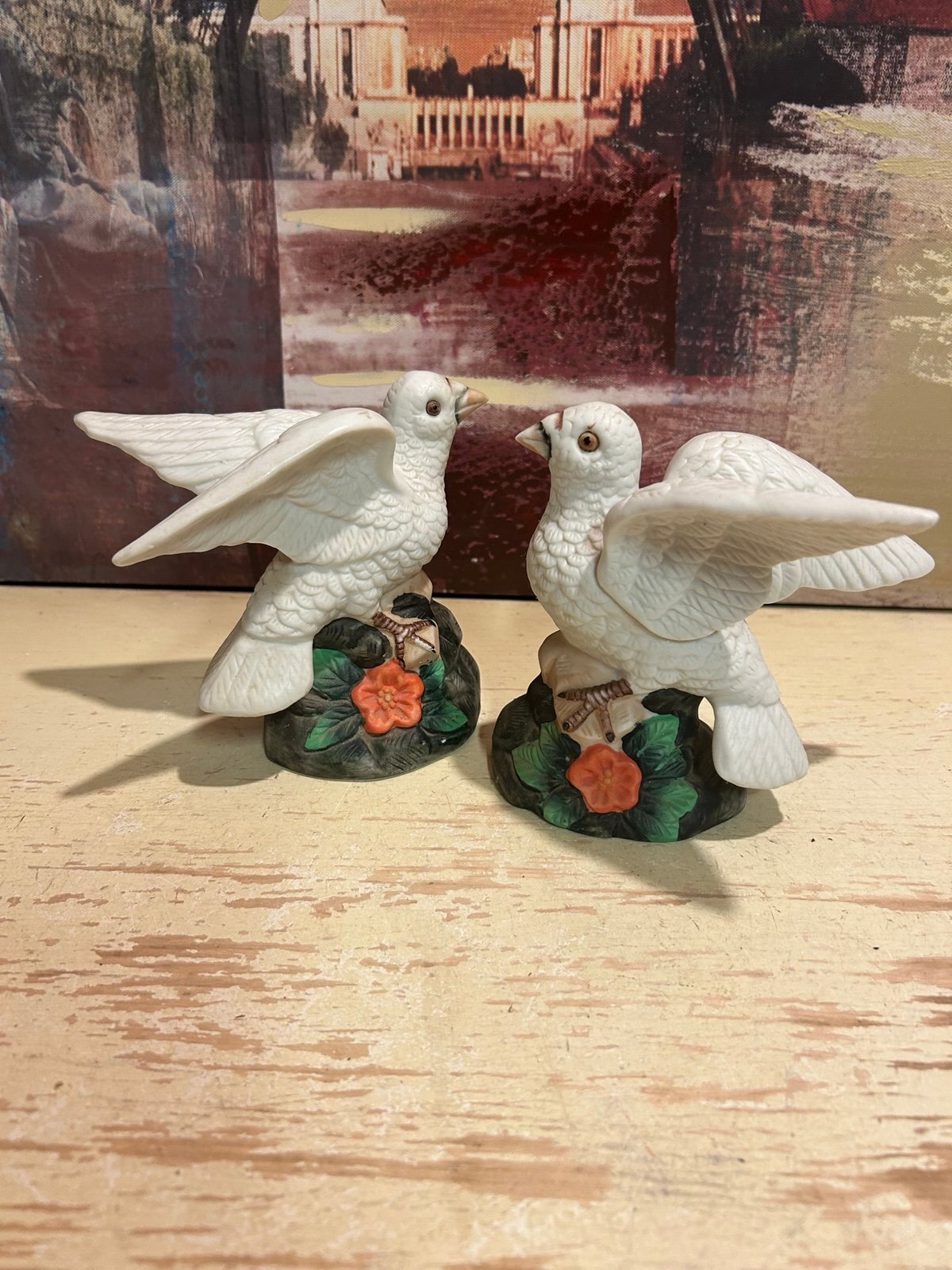 Vintage Porcelain Dove Figurines