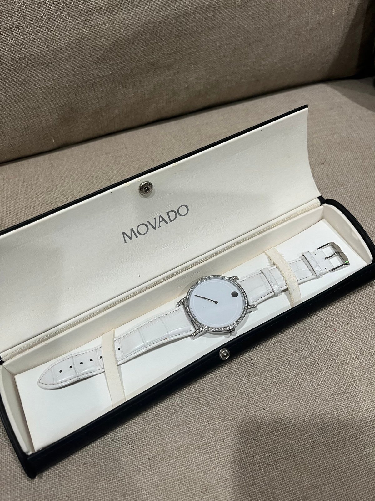White movado watch