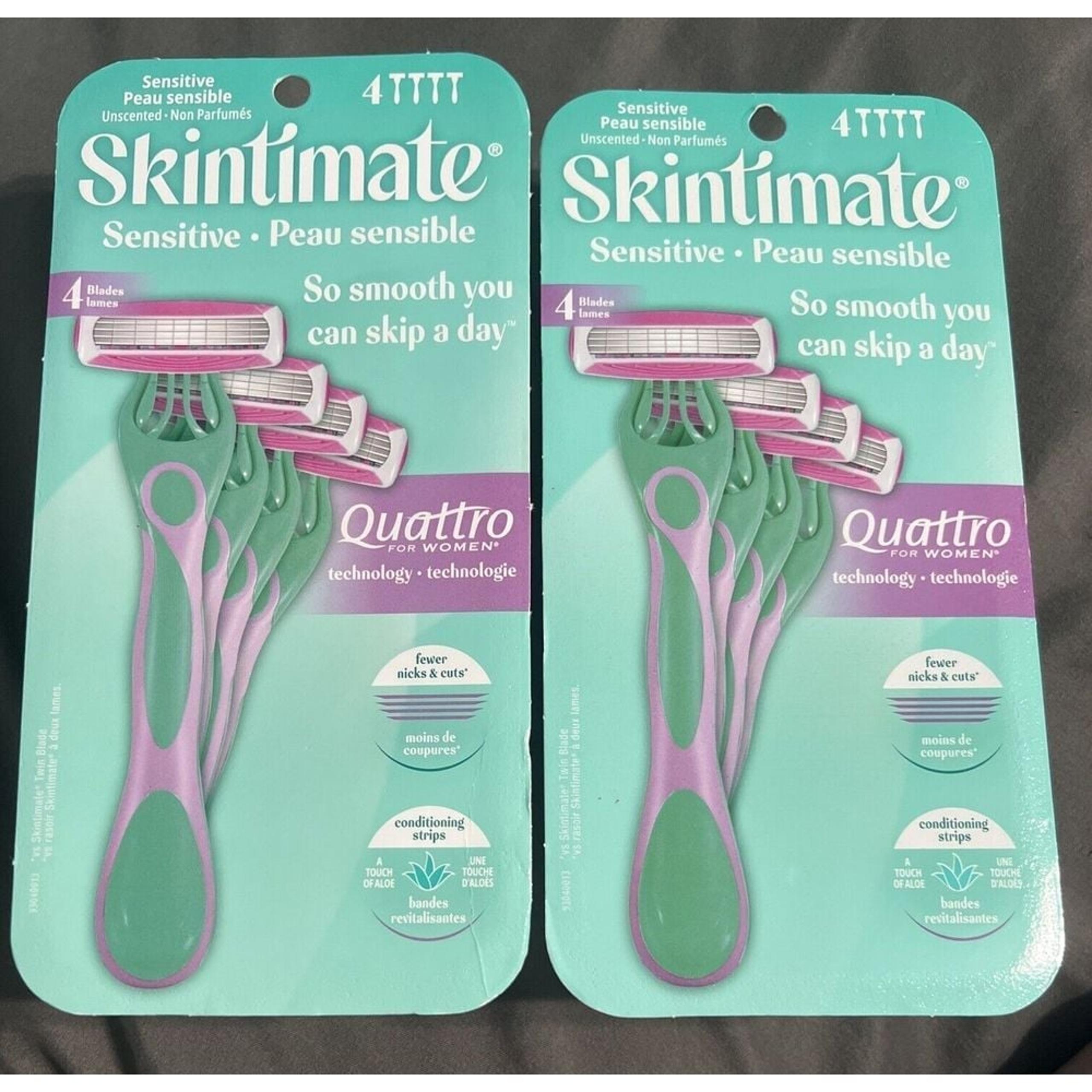 Skintimate Sensitive Skin 4 Blades (2) Pack un-scented