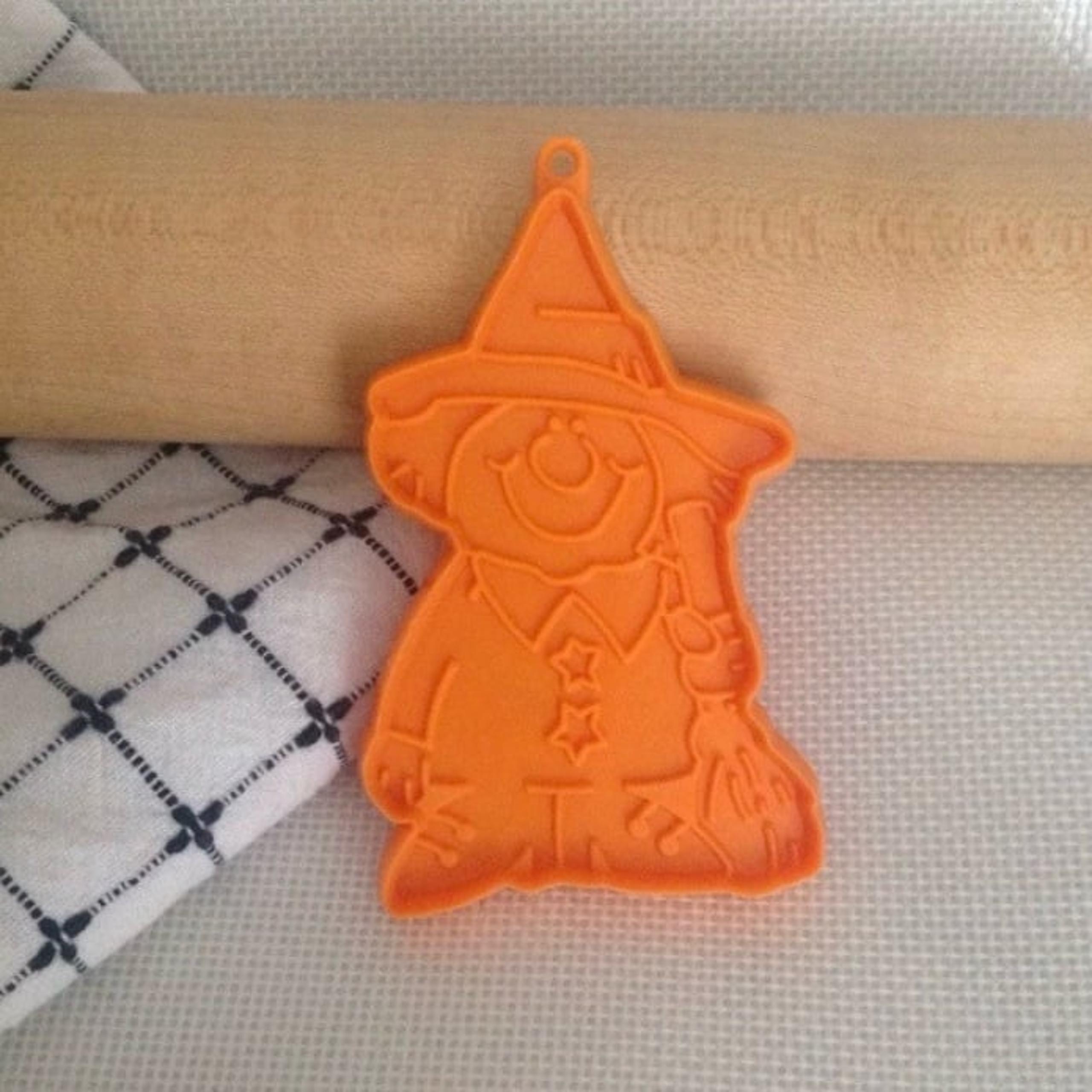 Cute Witch Cookie Cutter with Broom Hallmark for Halloween Baking