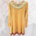 Anthropologie Gorgeous Orange Lace Bow midi Sweater Dress by a’reve Size S