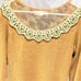 Anthropologie Gorgeous Orange Lace Bow midi Sweater Dress by a’reve Size S